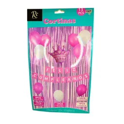 Set Decoración Cumpleaños Oro Rosa: ¡brillo Deslumbrante + Montaje Fácil! (13 Pcs)