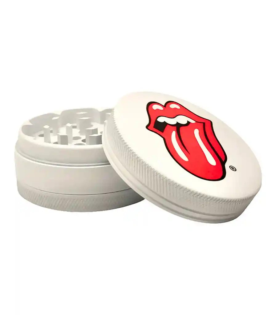 Moledor Cerámico Rolling Stones 3 Partes 60mm Lion Rolling Circus Blanco