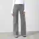 Pantalón Wide Leg Pocket Gris 32 Mujer Raindoor