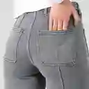 Pantalón Wide Leg Pocket Gris 32 Mujer Raindoor