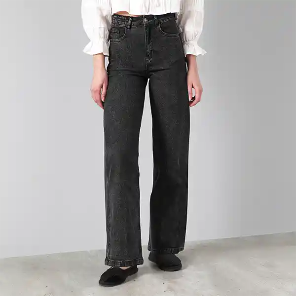 Pantalón Estrellas Bolsillos Negro 40 Mujer Raindoor