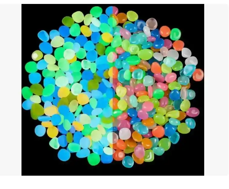 100 Piezas Piedras Luminosas Flúor Decorativas Fotoluminicas