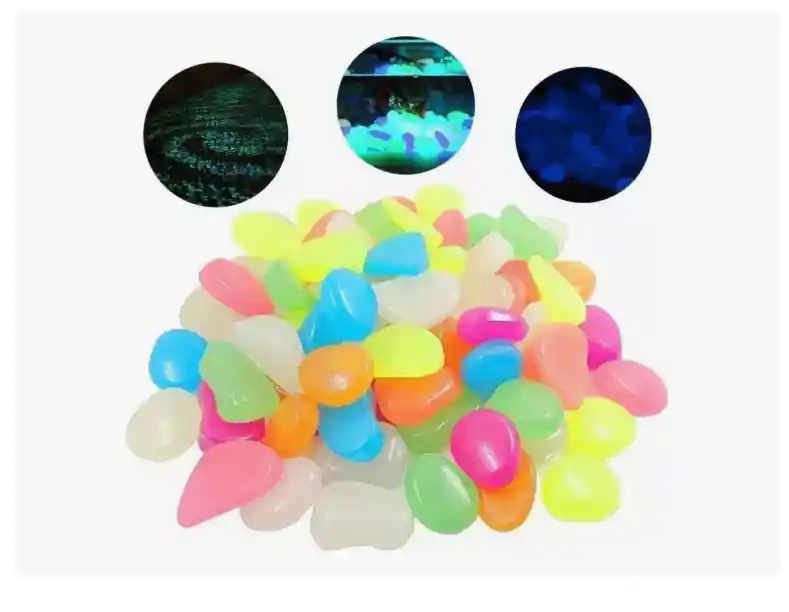 100 Piezas Piedras Luminosas Flúor Decorativas Fotoluminicas