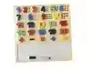 Tabla Encaje Didáctico Madera Número + Pizarra