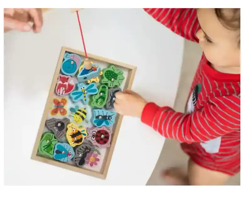 Juguete Educativo Cuentas Enhebrador De Madera Frutas Animal