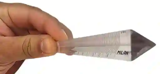 Regla Triangular 15cm Milan Transparente