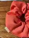 Scrunchies De Lino Coral