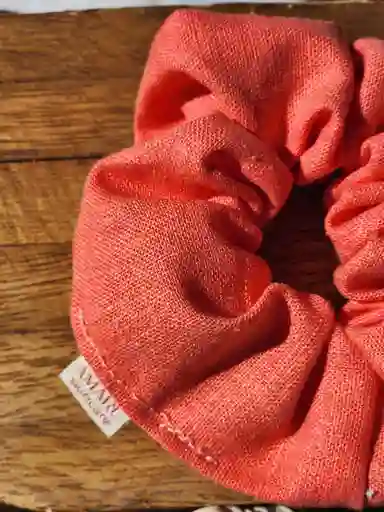 Scrunchies De Lino Coral