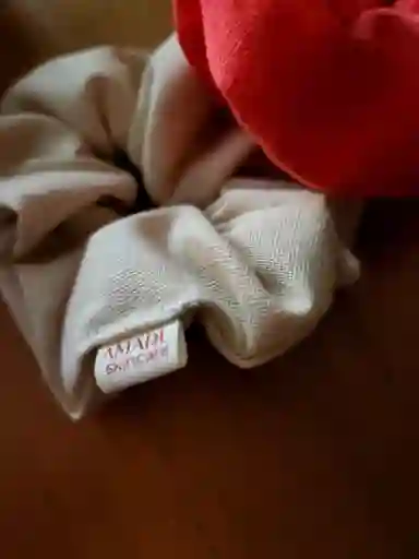 Scrunchie De Lino Beige