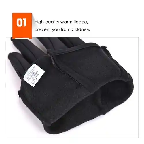 Guantes Termicos Windstoper Pantalla Tactil Celular Touch Screen Smartphoone Impermeable Safe Touch Invierno, Ciclismo, Camping Color Negro Talla L