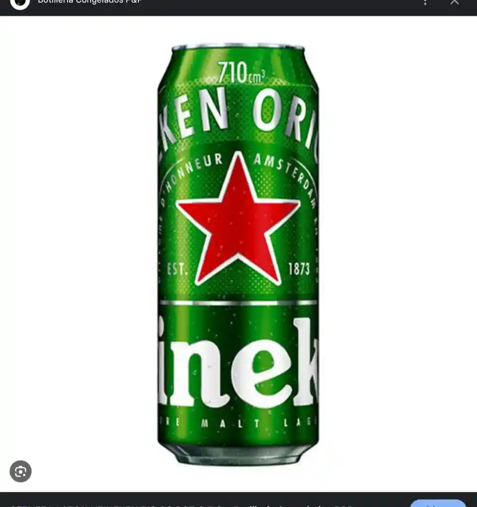 Cerveza Heinekeen Latón