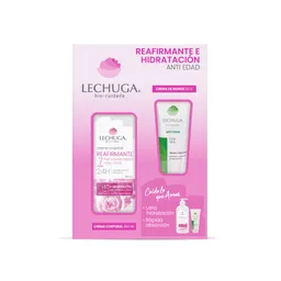Lechuga Crema Corporal Reafirmante 24h.350ml+crema De Manos Anti-edad Q10 50g