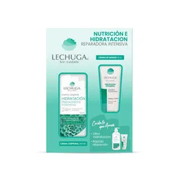 Lechuga Estuche Cremas Hidratación Cuerpo Intensiva 350ml + Crema De Manos Intensiva 50ml