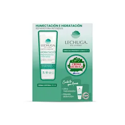 Lechuga Estuche Humectación E Hidratación, Crema Multipropósito Clasica 60ml + Crema De Cuerpo Intensiva 250ml