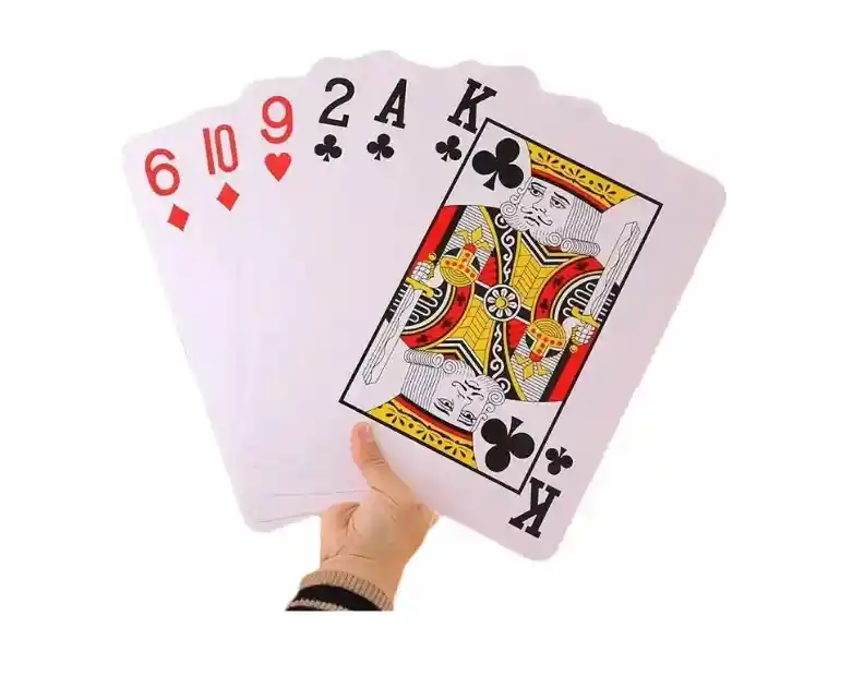 Mazo De Naipe Ingles Tamaño Jumbo De 10x16cms, Carta Gigante