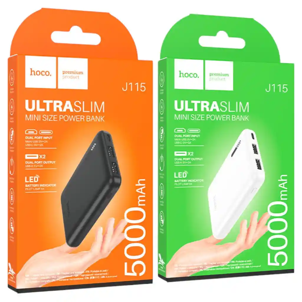Power Bank Hoco J115 5.000 Mah Ultra Slim Mini