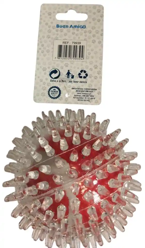 Buen Amigo - Juguete Pelota Con Puas Y Sonido Para Perros (79939)