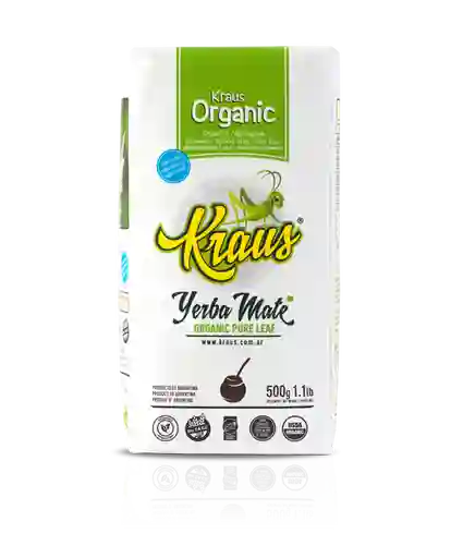 Yerba Mate Kraus Pura Hoja Orgánica 500 Gr