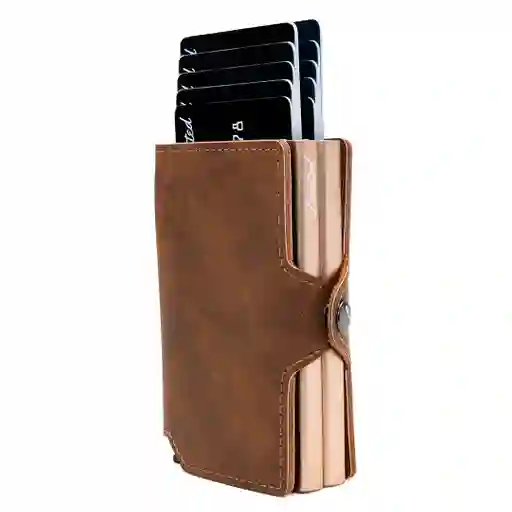 Billetera - Double - Café, Sin Monedero
