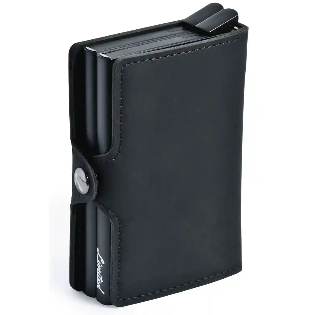 Billetera - Double - Negro, Sin Monedero