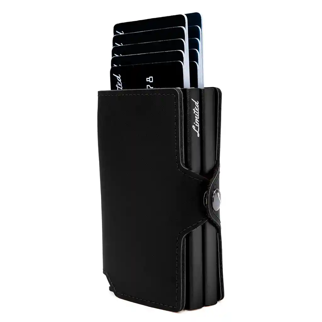 Billetera - Double - Negro, Sin Monedero