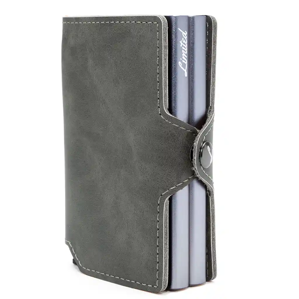 Billetera - Double - Gris, Sin Monedero