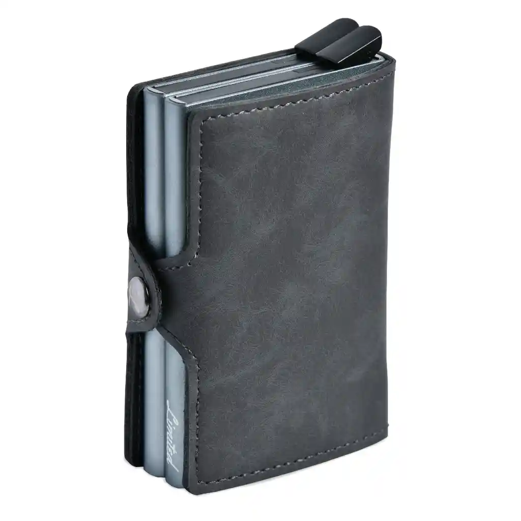 Billetera - Double - Gris, Sin Monedero