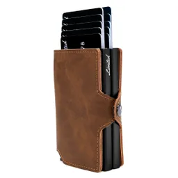 Billetera - Double - Brown And Black, Sin Monedero