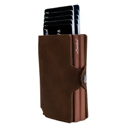 Billetera - Double - Café Oscuro, Sin Monedero