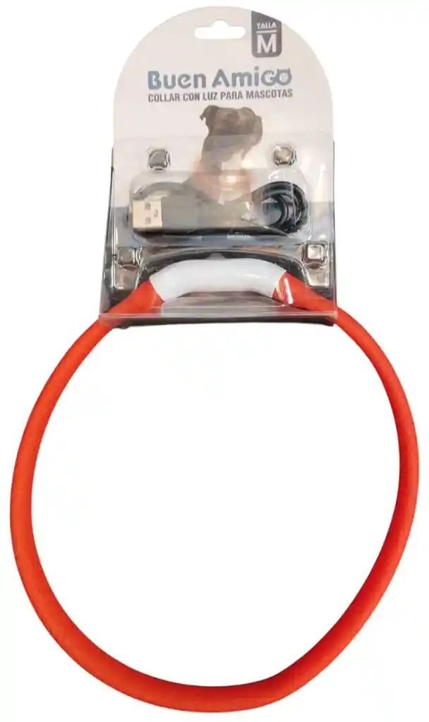 Buen Amigo - Collar Led Recargable Mediano Para Perros (63603)