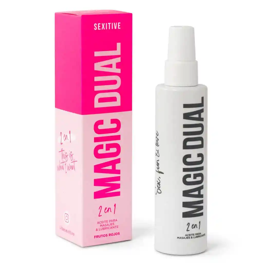 Magic Dual Frutos Rojos - Aceite Para Masajes & Lubricantes.