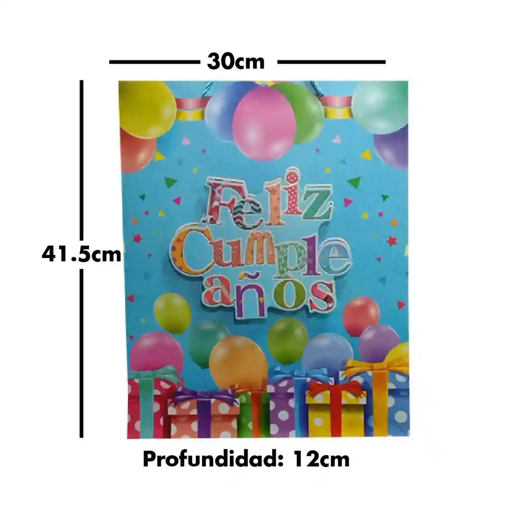 Bolsa De Regalo Grande Feliz Cumpleaños