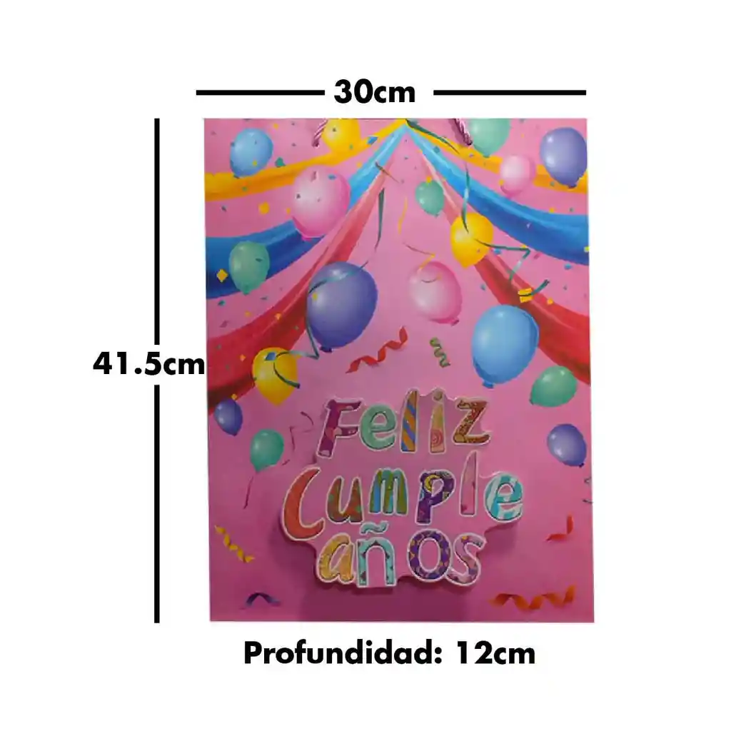 Bolsa De Regalo Grande Feliz Cumpleaños Dama