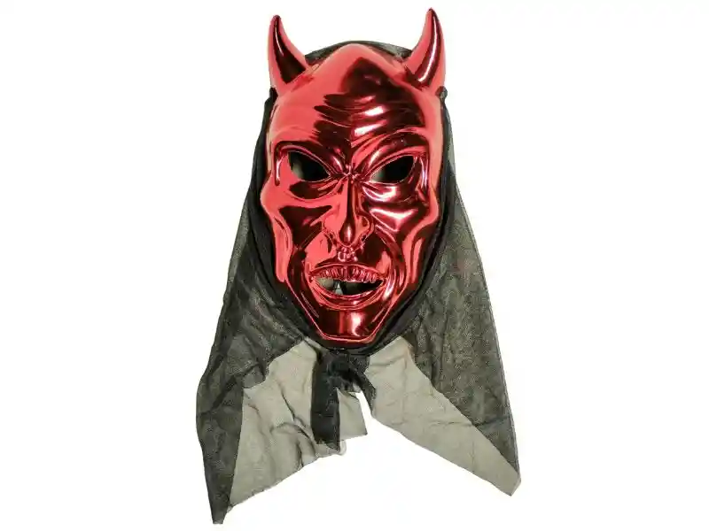 Mascara Diablo Rojo Metalico
