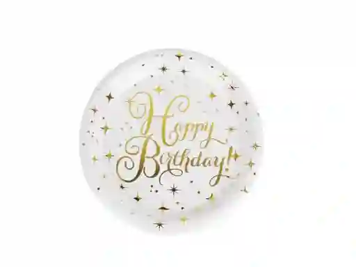 Plato Happy Birtday 17 Cm X 10 Pcs