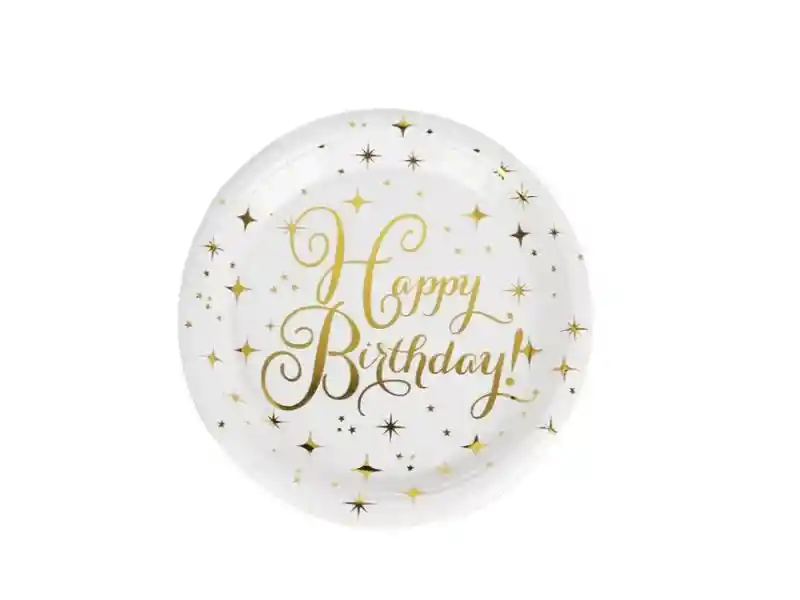 Plato Happy Birtday 17 Cm X 10 Pcs