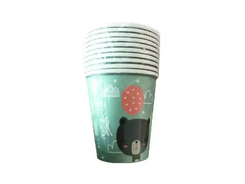 Vaso Baby Shower Gris X 10