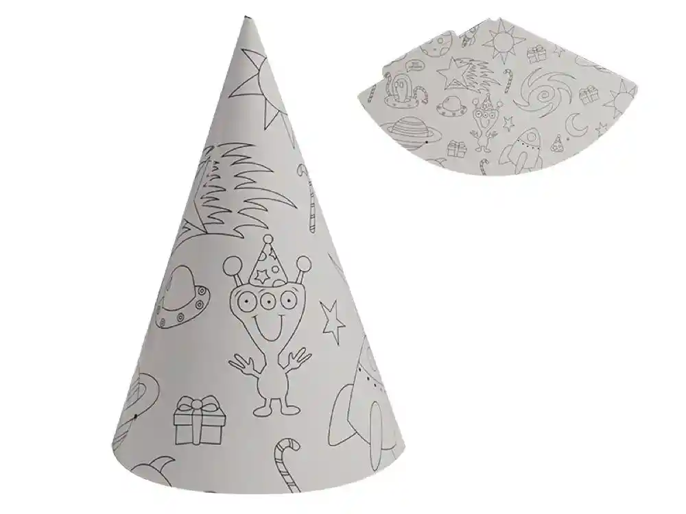 Gorros Coloreables Espacio X 12