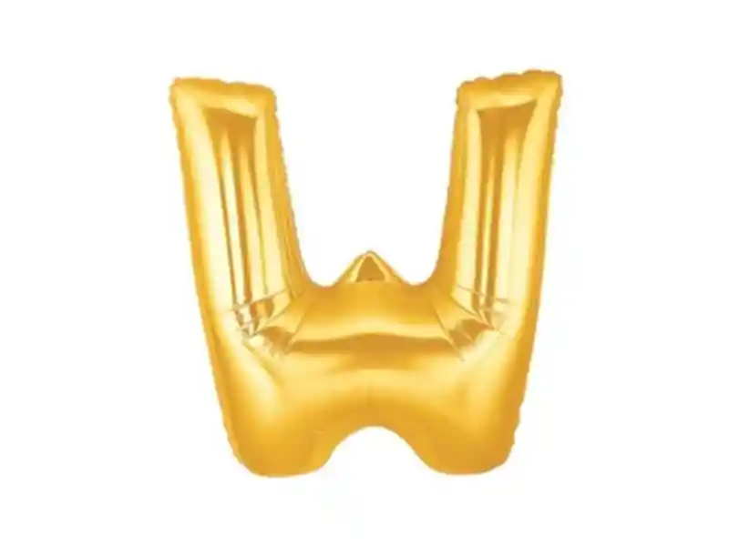 Globo Foil 70 Cm Dorado Letra W