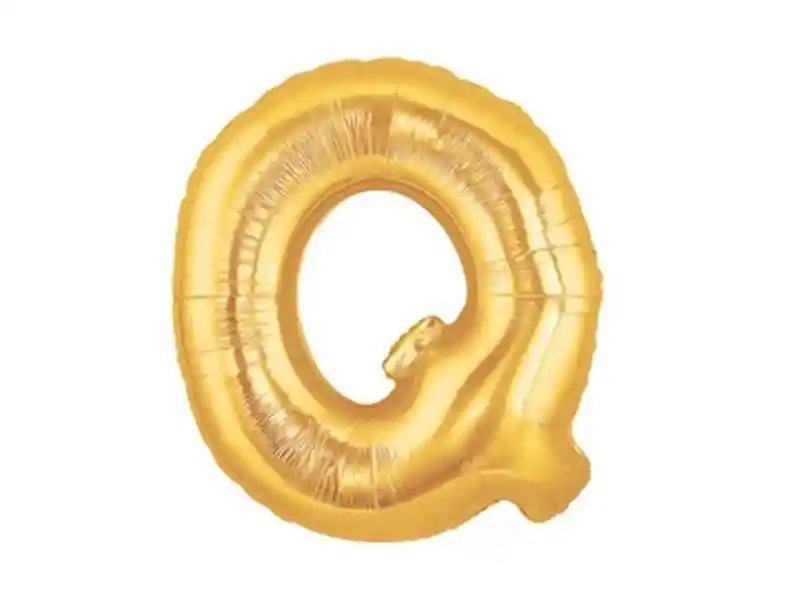 Globo Foil 70 Cm Dorado Letra Q