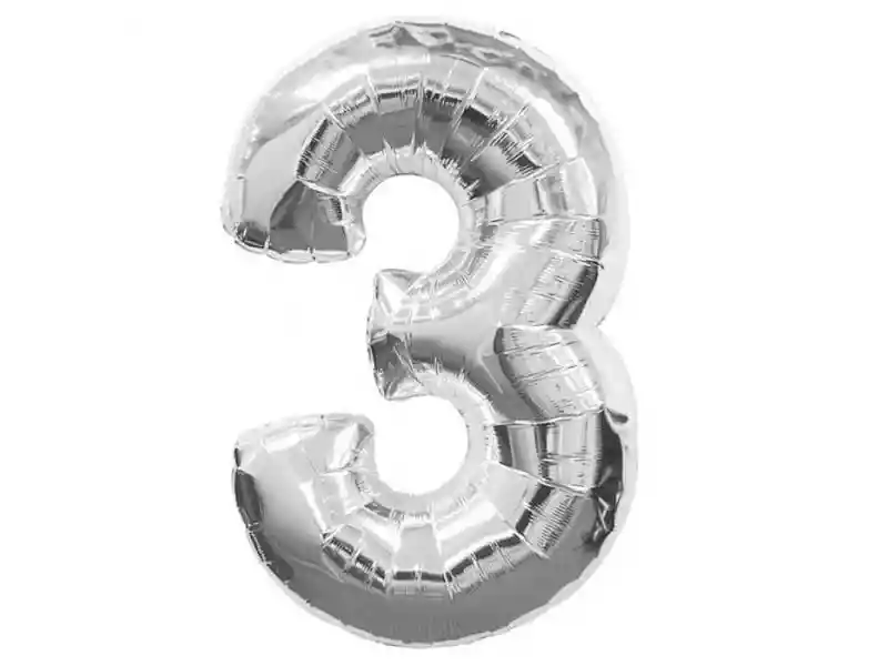 Globo Foil 70 Cm Plateado 3