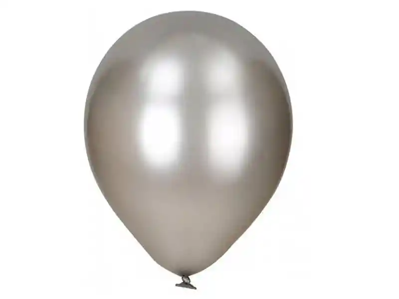 Globo Metalico Nº9 Plata X 25