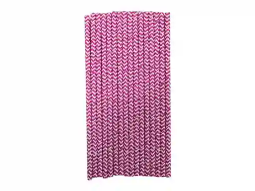 Bombilla Chevron X 25 Fucsia