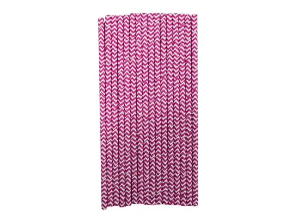 Bombilla Chevron X 25 Fucsia