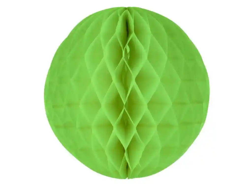 Decoracion Bola Papel 35 Cm Verde Lima