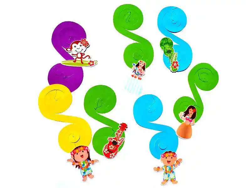 Decoracion Colgante Espiral Colores