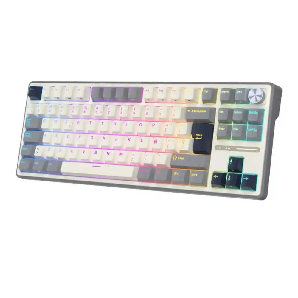 Teclado Mecánico Rk R87pro Half Grey 80% Español – Royal Kludge