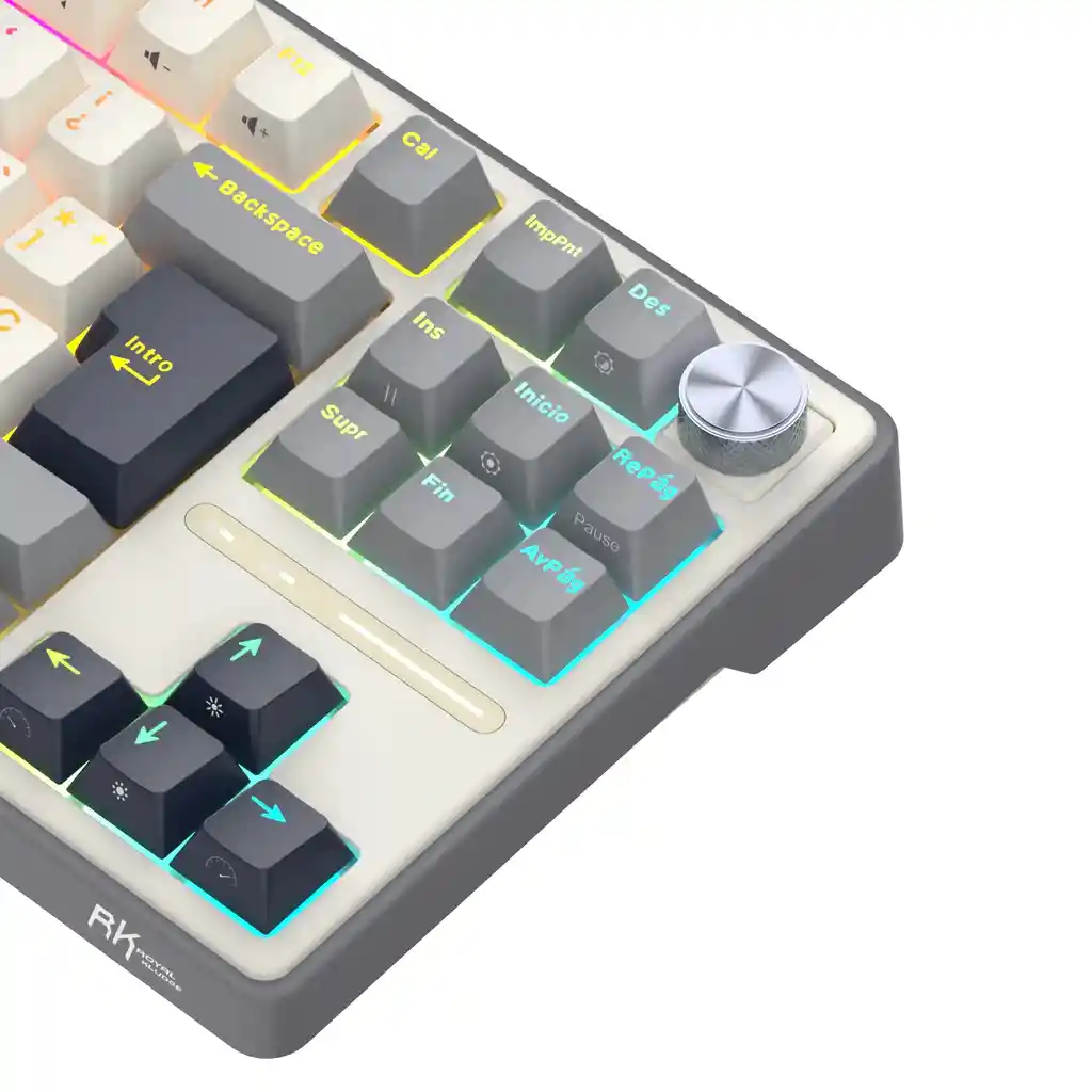 Teclado Mecánico Rk R87pro Half Grey 80% Español – Royal Kludge