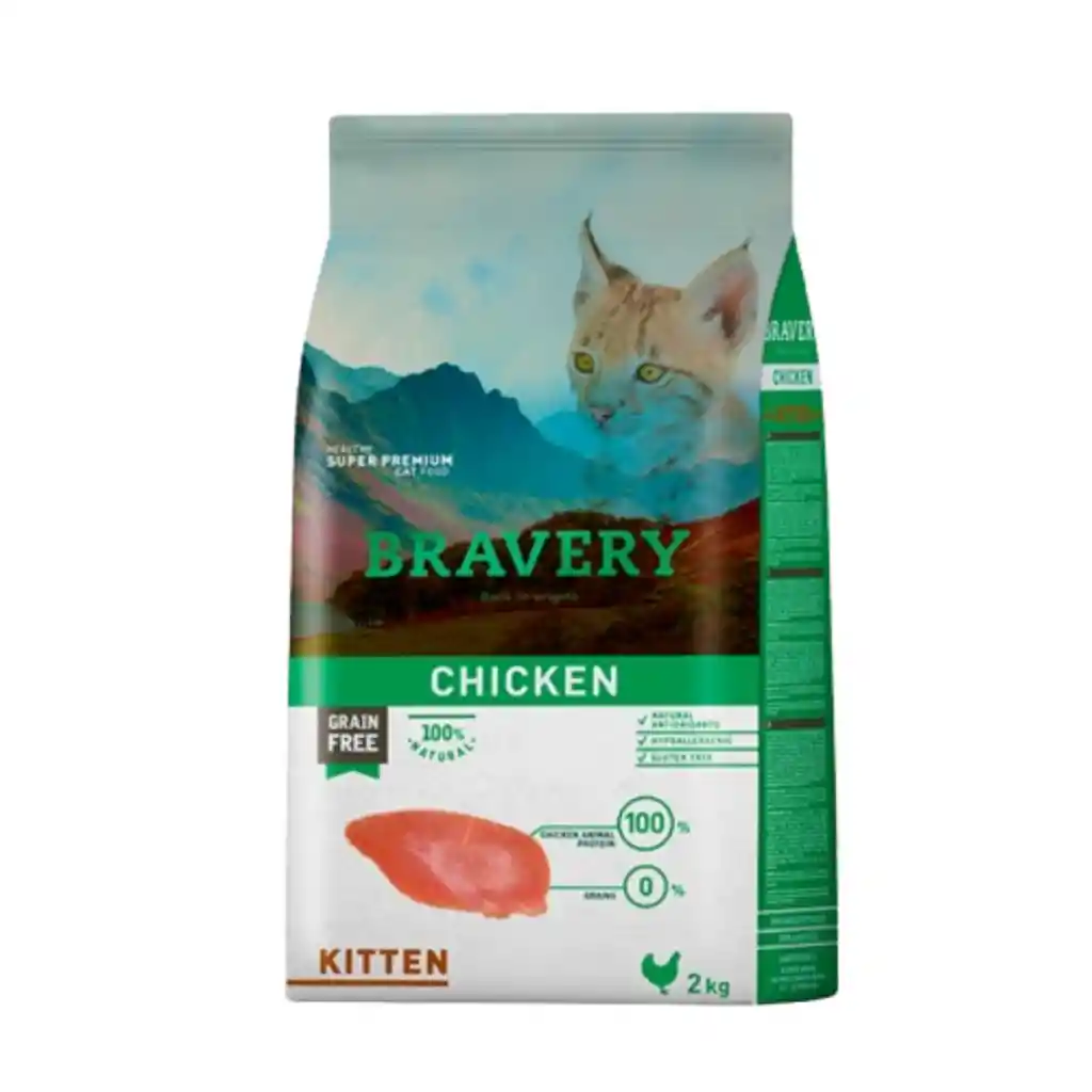 Bravery, Kitten, Sabor Pollo (2kg)