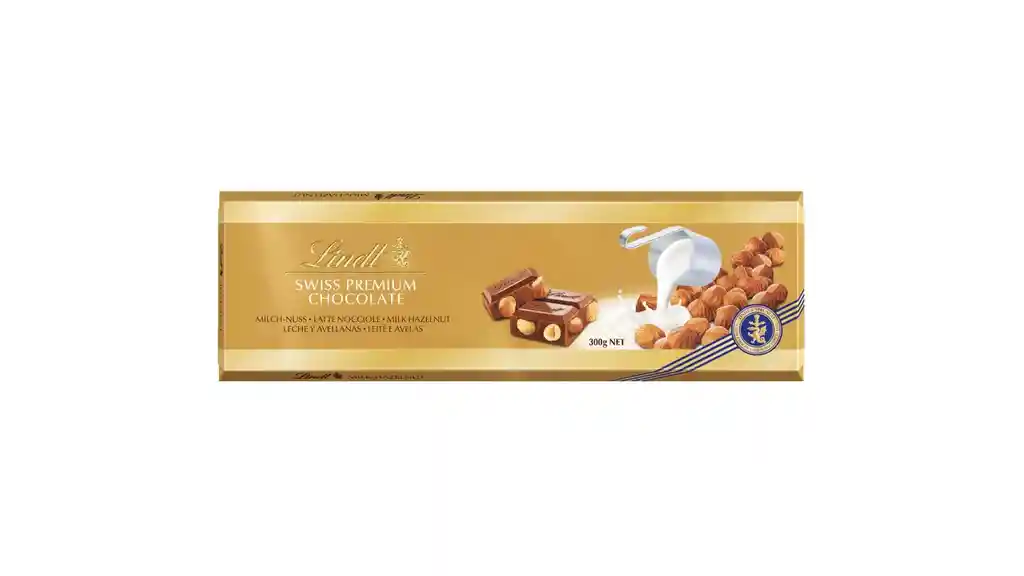 Lindt Tableta Gold Con Leche Y Avellana 300g